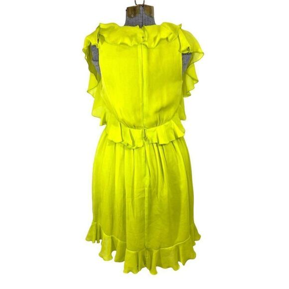 Prabal Gurun x Target Fairycore Dress Neon Yellow Coquette Ruffle Mini 8 NWT - Picture 4 of 13